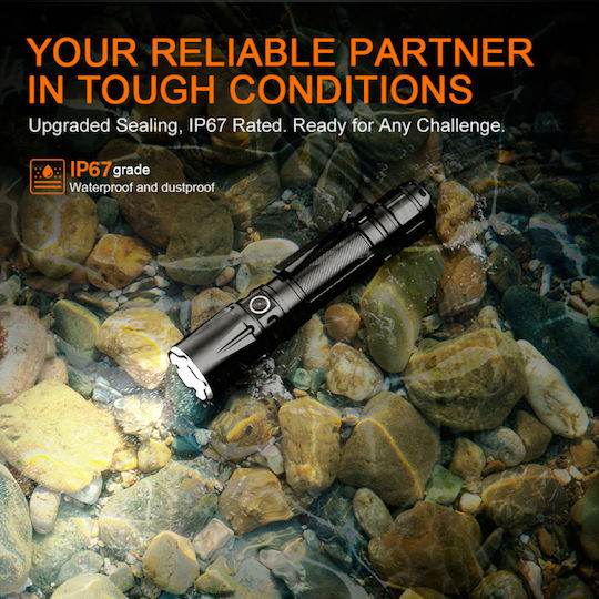 Ledholics Flashlight LED IP67 with Maximum Brightness 1800lm