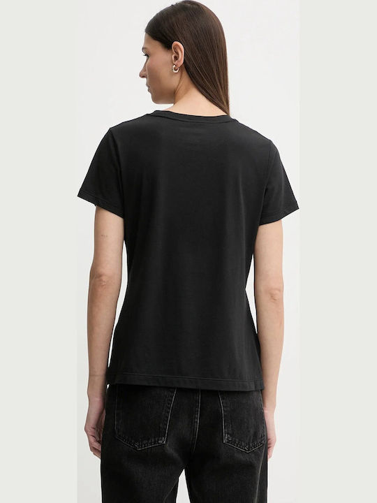 Women's Blouse Cotton Short Sleeve Black