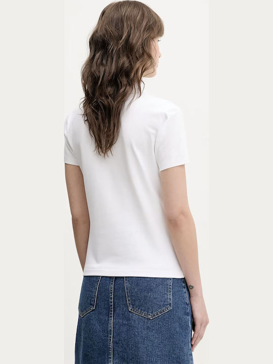 Women's Polo Blouse Short Sleeve White
