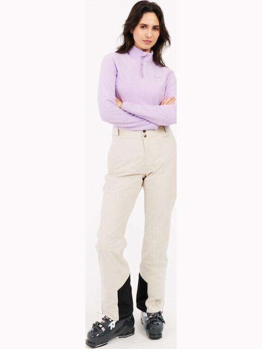 Winter Women's Fleece Blouse with Zipper Thistle Purple