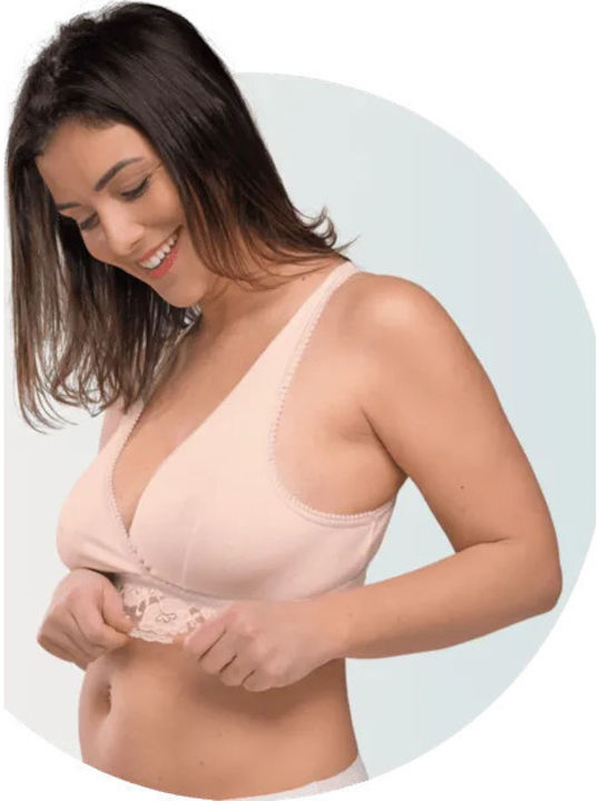 Carriwell Organic Bumbac Sutien de maternitate și alăptare Beige