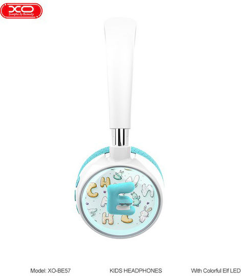 XO BE57 Kabellose Bluetooth Kinder Über Ohr Kopfhörer Blau