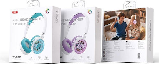 XO BE57 Kabellose Bluetooth Kinder Über Ohr Kopfhörer Lila