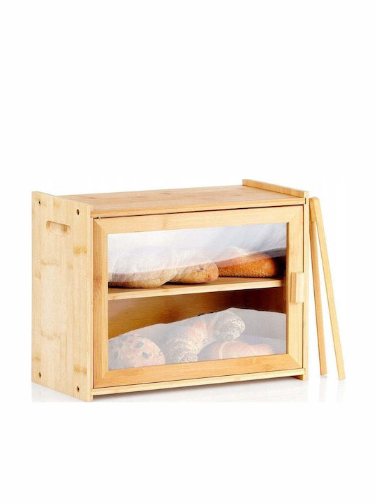 Vilde Ψωμιέρα με Καπάκι από Bamboo Διάφανη 40x20x31cm