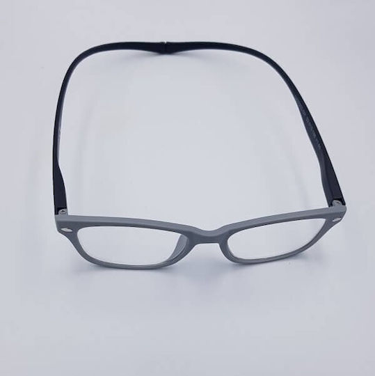A-vision Lesebrille +4.00 mit Magnet in Gray Farbe U420202-GY