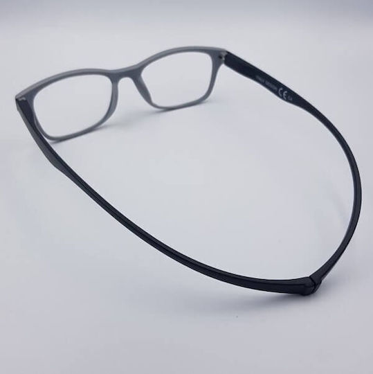 A-vision Lesebrille +4.00 mit Magnet in Gray Farbe U420202-GY