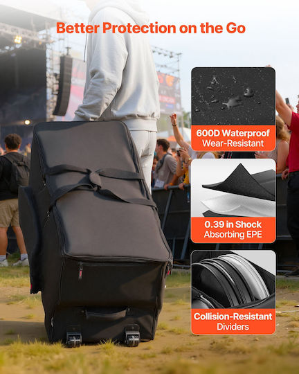 Vevor Vevor Drums Case with Padded Black