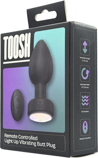 Toosh Anal Plug with Vibration Black