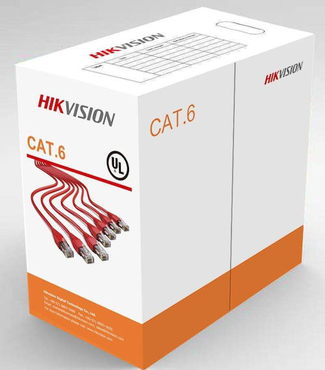 Hikvision U/UTP Cat.6 (Gigabit) Network Cable Ethernet 305m Orange