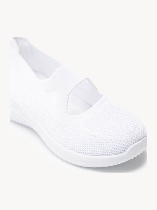 Adidași Albi Anatomici Partea Superioară Elastică Tricotată