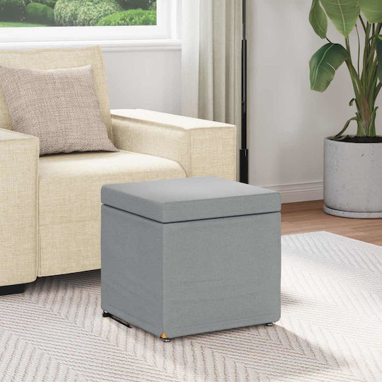 Stool For Kitchen Upholstered with Fabric Light Gray