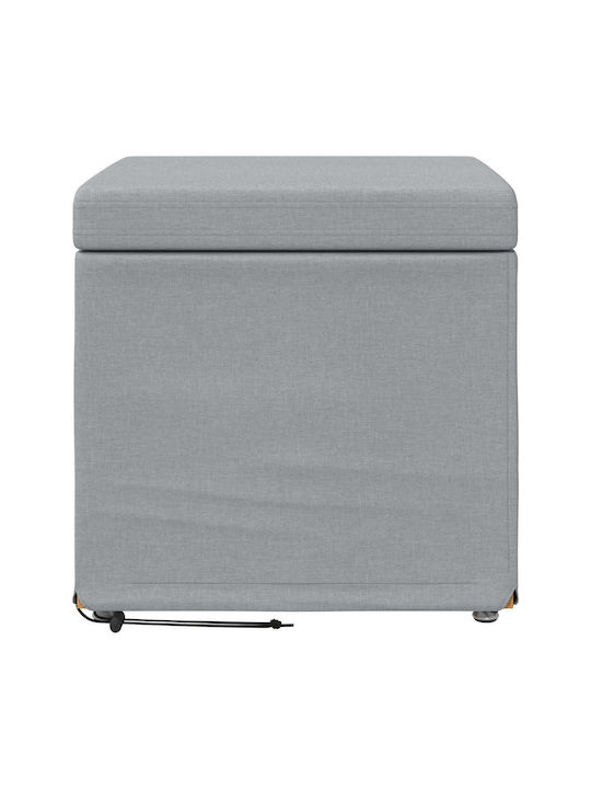 Stool For Kitchen Upholstered with Fabric Light Gray