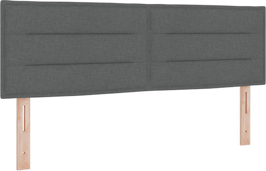 vidaXL Fabric Bed Headboard Gray 144x128cm
