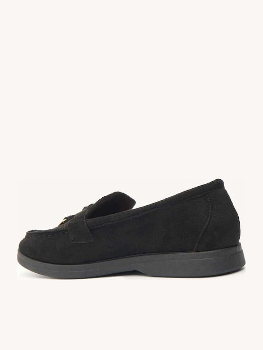 Mocasini Dama Negri Din Suede Moi Cu Talpă Ușoară