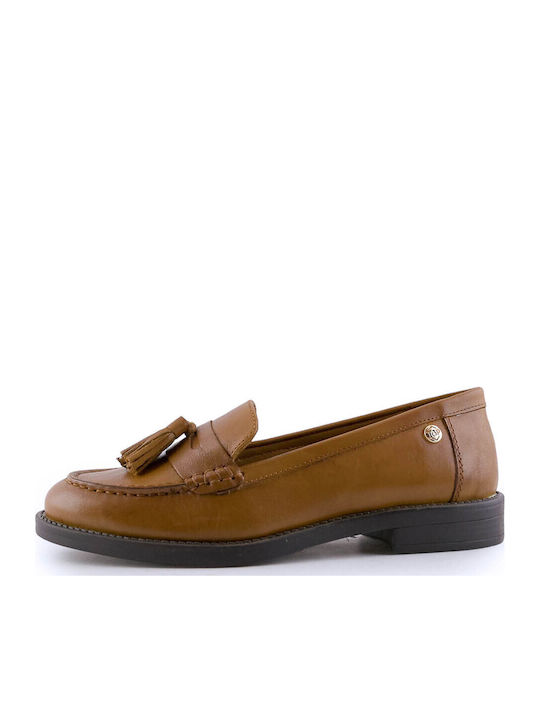 Δερμάτινα Γυναικεία Loafers σε Ταμπά Χρώμα