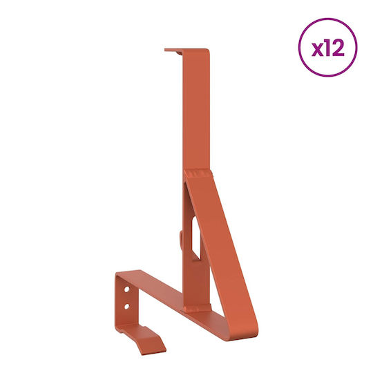 Vidaxl Υποστήριξη Φράχτη Χιονιού 12 Pcs Κόκκινο 29,5 X 3 X 34,5 Εκ