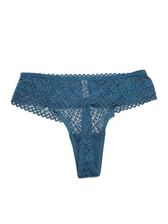 Damen Zeichenfolge mit Spitze Blue