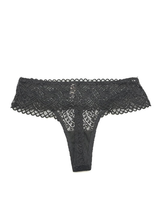 Femeie Șir de caractere cu Dantelă Black