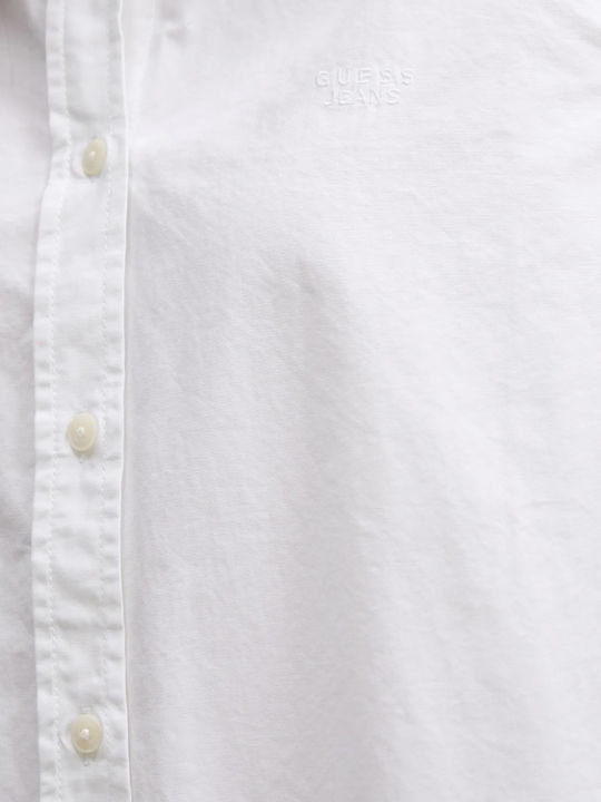 Women's Denim Long Sleeve Shirt White