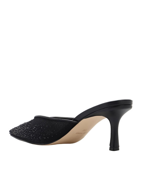 Camenlap2 Mules with High Heel in Black Color