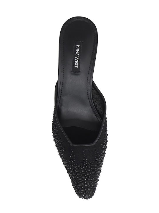 Camenlap2 Mules with High Heel in Black Color