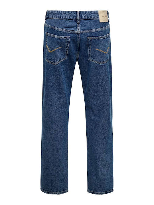 Pantaloni Jeans pentru Bărbați Dark Medium Blue Denim