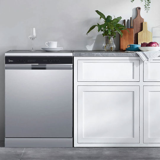 Midea Ελεύθερο Πλυντήριο Πιάτων για 14 Σερβίτσια Π59.8xY84.5εκ. Inox