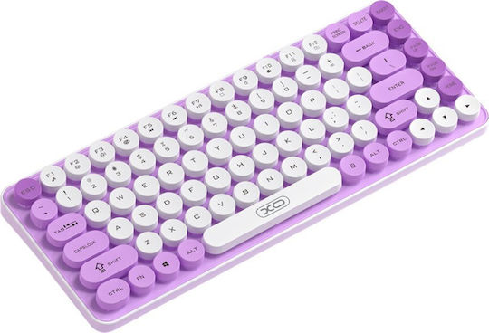 XO KB-12 Ασύρματο Bluetooth Πληκτρολόγιο Αγγλικό US Μωβ