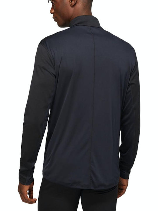 Core Sportliche Langarm Herrenbluse Schwarz