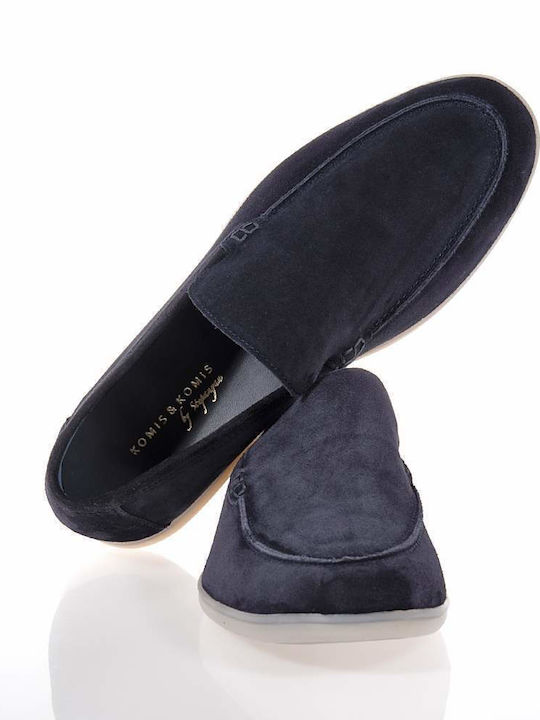 Suede Ανδρικά Loafers σε Μπλε Χρώμα