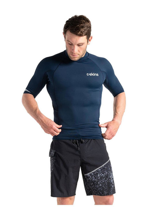 C-Skins UPF 50+ Men Short Sleeve Sun Protection Shirt Grey
