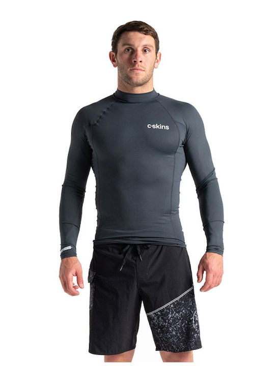 C-Skins UPF 50+ Men Short Sleeve Sun Protection Shirt Grey