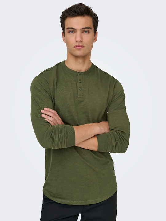 Sons Langarmbluse Olive