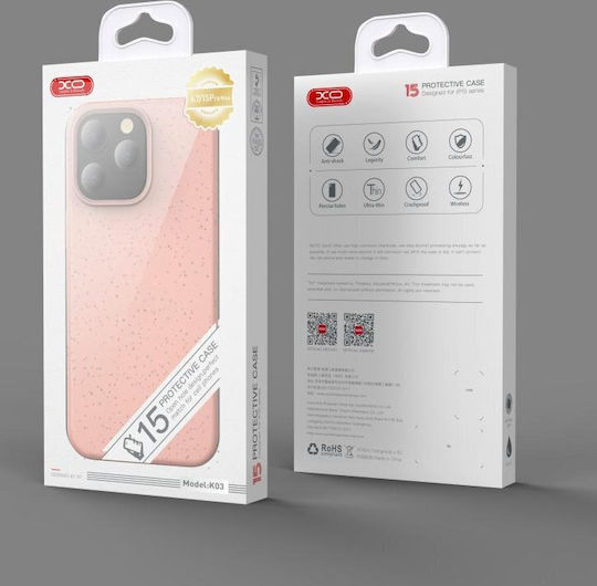 XO Задна корица Силикон Розов (iPhone 15 Pro)