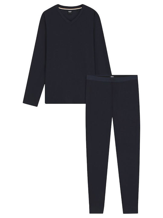 Boss Χειμερινή Ανδρική Πιτζάμα Dark Blue