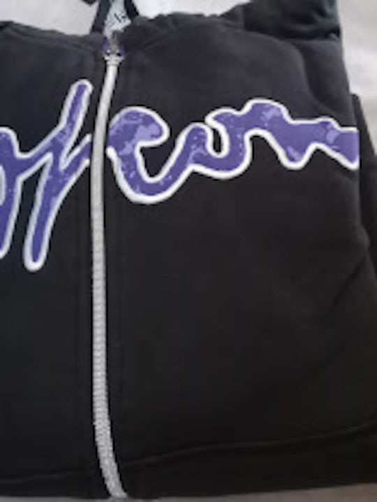 Men's Cardigan with Hood Black