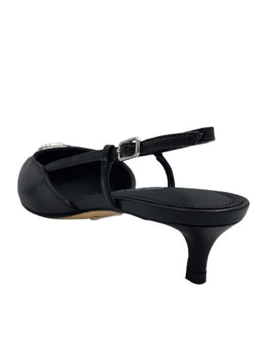 Leder Pumps Schwarz