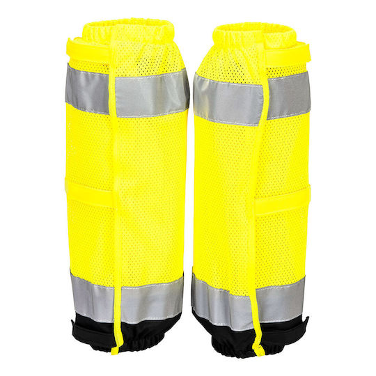 Two-Tone Reflective Gaiters Portwest Hv389 Yellow Black