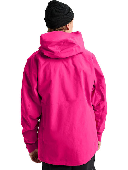 Burton 100021B69PRG Ανδρικό Μπουφάν Gore-Tex για Σκι & Snowboard Φούξια