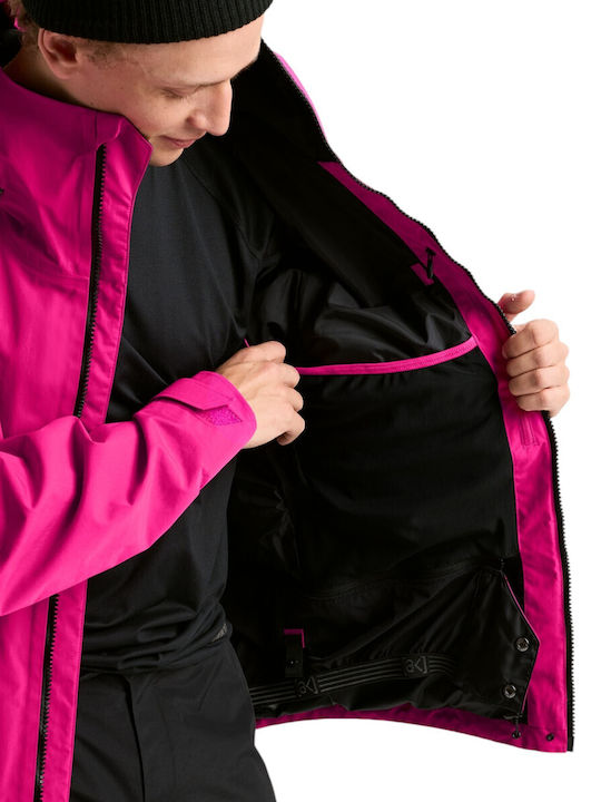 Burton 100021B69PRG Ανδρικό Μπουφάν Gore-Tex για Σκι & Snowboard Φούξια