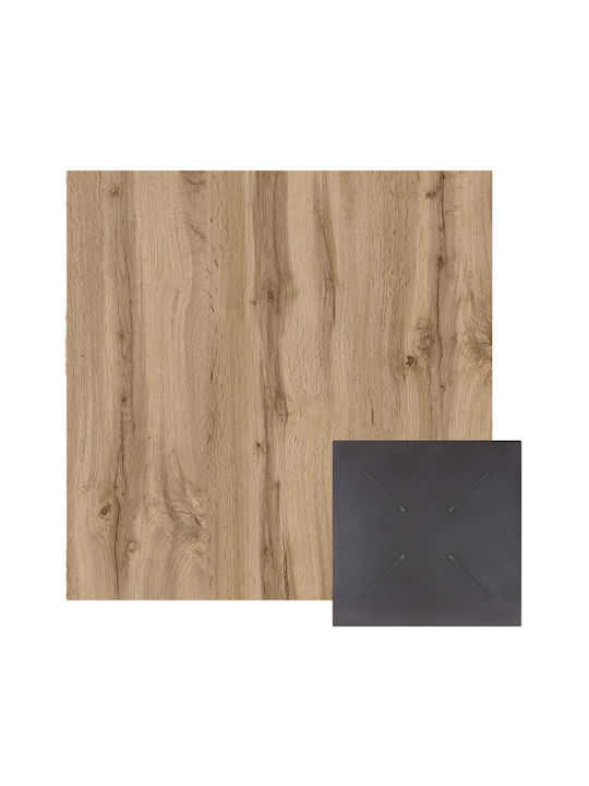 HomeMarkt Square Table Surface HPL Sonoma Oak 80x80cm HM5839.36 2 Pieces