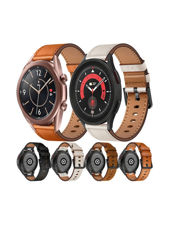 Samsung Galaxy Watch Active 20mm Sx Connector Metal Button Switch Leather Watch Band Black