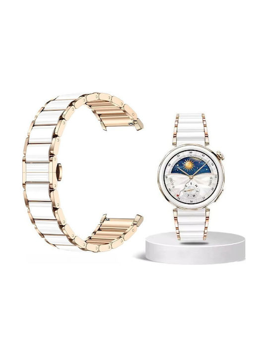 Strap Smart Watch 18mm Ceramic Strap Frame Ceramic White Gold Official Gt5 Pro Oem Strap Smart Watch 18mm Ceramic Strap Frame Ceramic White Gold Official Gt5 Pro Oem