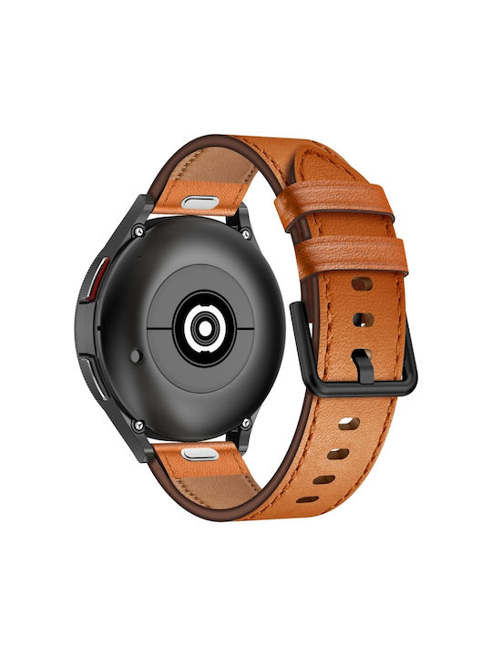 Samsung Galaxy Gear Sport 20mm Sx Connector Metal Button Switch Leather Watch Band Brown
