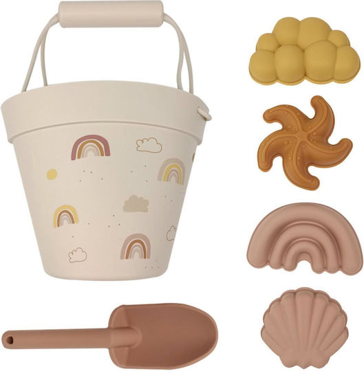 OptiSmart Strandspielzeug Set mit Silikon-Rosa Eimer Zubehör
