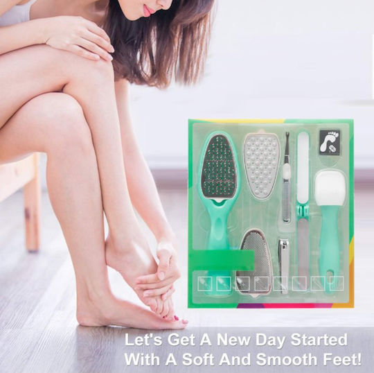 Roza Professional Pedicure Set 8 in 1 Blue – Callus & Dead Skin Removal