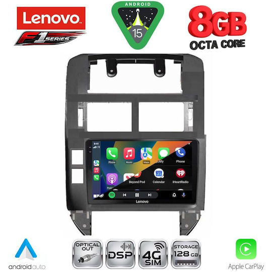 Lenovo Ηχοσύστημα Αυτοκινήτου για Volkswagen Polo 2002-2009 (Bluetooth/USB/WiFi/GPS/Apple-Carplay/Android-Auto) με Οθόνη Αφής 9"