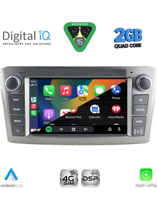 Digital IQ Sistem Audio Auto pentru Toyota Avensis 2003-2009 (Bluetooth/USB/WiFi/GPS/Apple-Carplay/Android-Auto) cu Ecran Tactil 7"