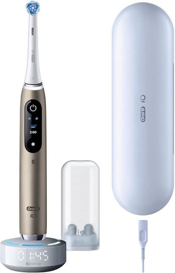 Oral-B Io Series 10 Elektrische Zahnbürste mit Drucksensor und Reiseetui Gold