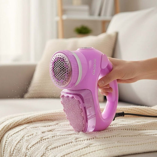Avizar Electric Lint Fuzz Shaver Stainless Steel Blades Grid Pink
